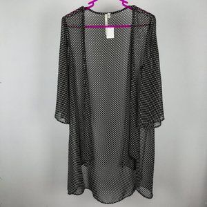 Bellatrix kimono black with polka white dot